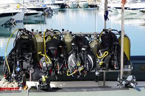 everything for diving by the sea