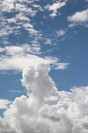 shape of white clouds in the sky