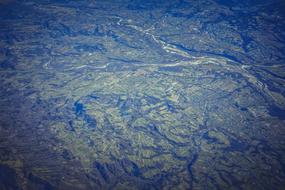 panoramic view from hot air balloon