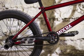 detail of red bike close up