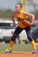 Softball Player Girl on competition