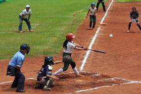 Softball Game players