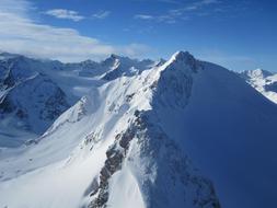 snowy mountains in the resort of Solden