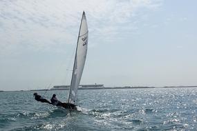 sailing on the water on a clear sunny day