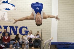 Gymnastics, man in flight