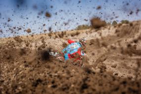 Dirt Bike Racing, mud splash