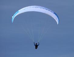 Paraglider Flying at Sky