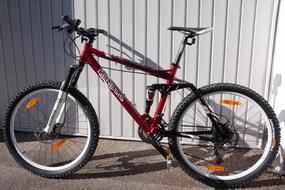 Mountain Bike Wheel grey wall