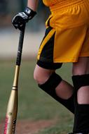 Softball Player Bat