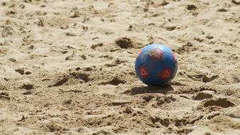 Soccer ball on Beach Summer