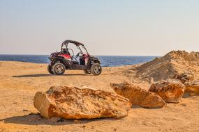 Buggy, Off Road Vehicle on sand beach