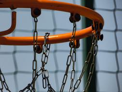 Basketball Ring close-up on blurred background