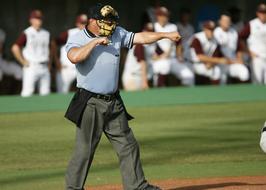 Baseball Umpire Strike match