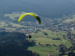 Paragliding Sport over Mountains