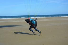 Paraglider Court Harness The Seat beach