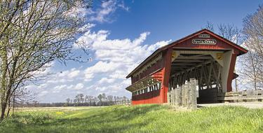 Scenery of Covered Bridge