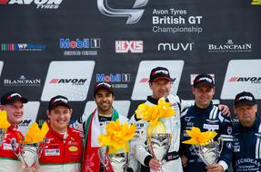 British Gt Podium Race Car team