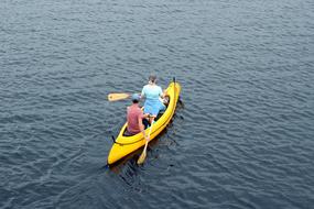 Kayak Paddle on Lake Water