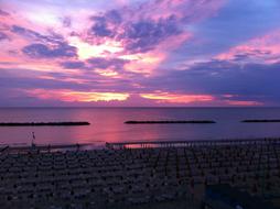 purple sunrise over Beach