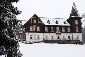 resort in the countryside in winter