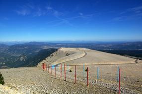 bike trail on mont ventoux, France