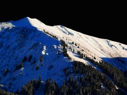 Winter Snowy Mountain peak