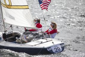 Sailboats Racing Competition close-up