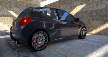 Renault Clio Sport Car 3d Model