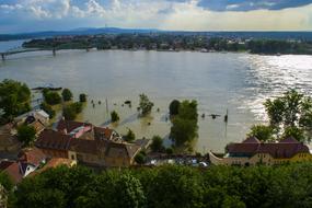 Flood in Danube Sandbag