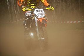 Motocross Enduro in the dust