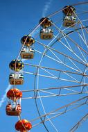 Ferris Wheel at Blue Skies in amusement park