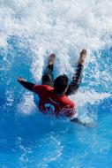 falling in seething water