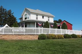 dream house in iowa on a sunny day