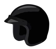 Model of the black helmet, at white background, clipart