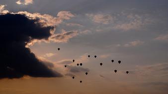 Sky Hot Air Balloons at sunset