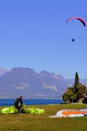 landscape of Paragliding Landing Prato