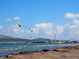 Kitesurfer Sport at Sea