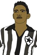 illustration of garrincha football player