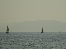 landscape of Sea Sailboat Adventure