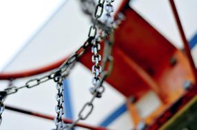 basketball hoop close up with blurred background