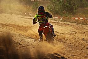 Motocross Enduro Motorsport on track