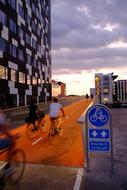 people on a bike ride to the bike path