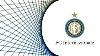 fc internazionale, banner with Inter Milan Football club logo