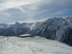 Sun Winter mountains