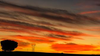 Landscape Red Skies Sunset