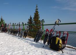 Winter sports on snowshoes