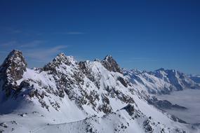 Ski Area Arlberg alps at Winter