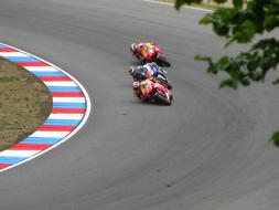 stadium motorcyclists race