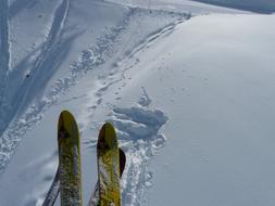 ski, snow, slope, mountain