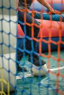 soccer goal net close-up